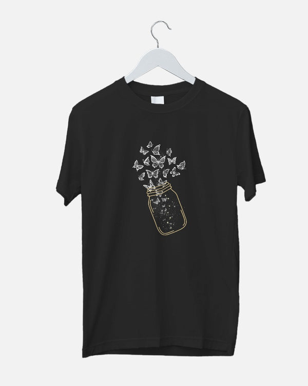 Women's Printed Tees - Jar Butterfly